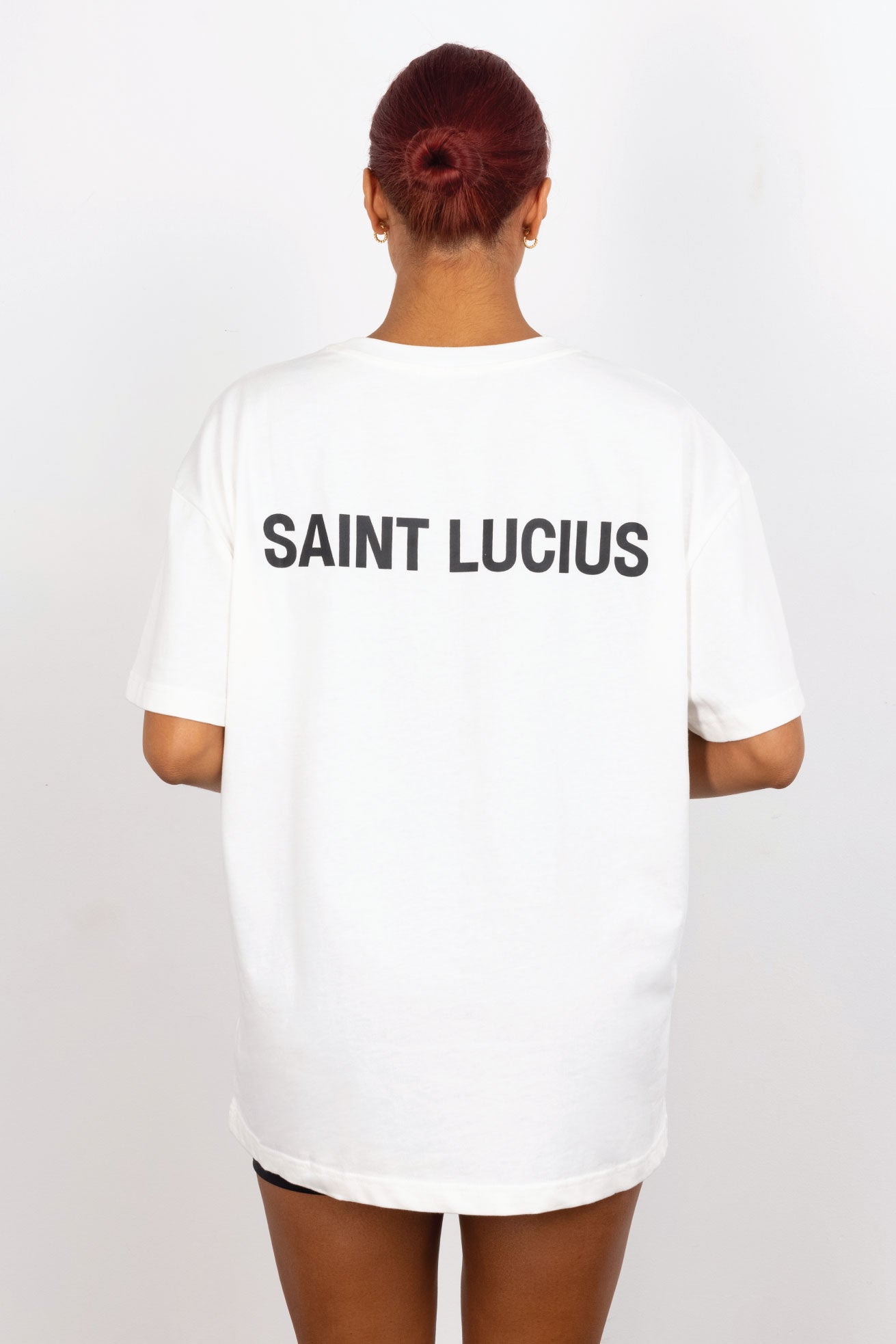 SAINT オーバーサイズ Tシャツ ホワイト　L Signature T-Shirt - Raw White | SAINT LUCIUS | Saint Lucius